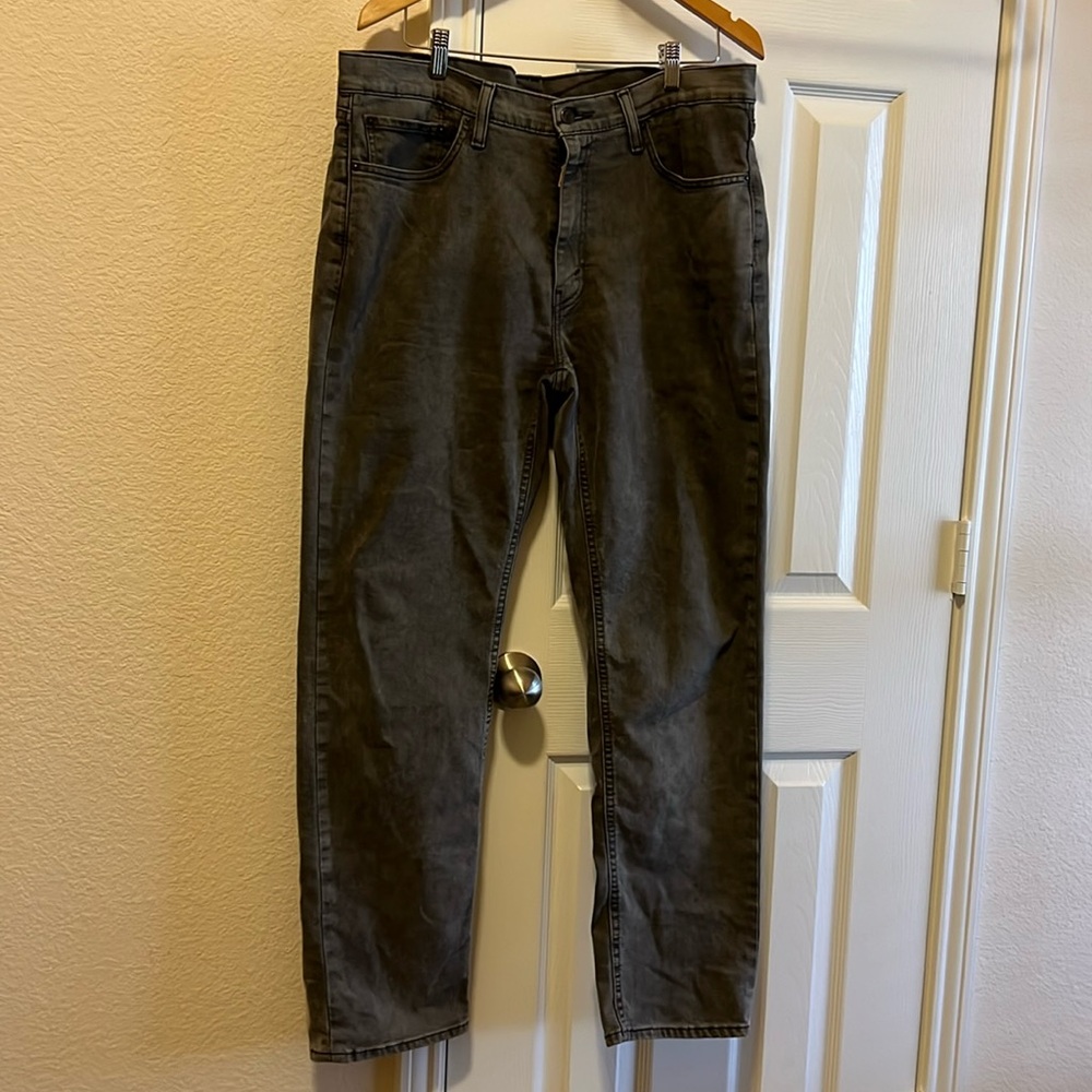 Levi’s 541 gray straight leg jeans.